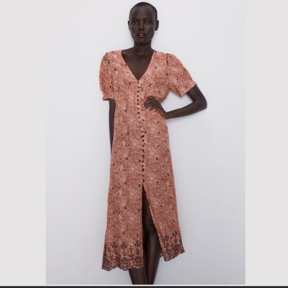 Zara Embroidered Dress